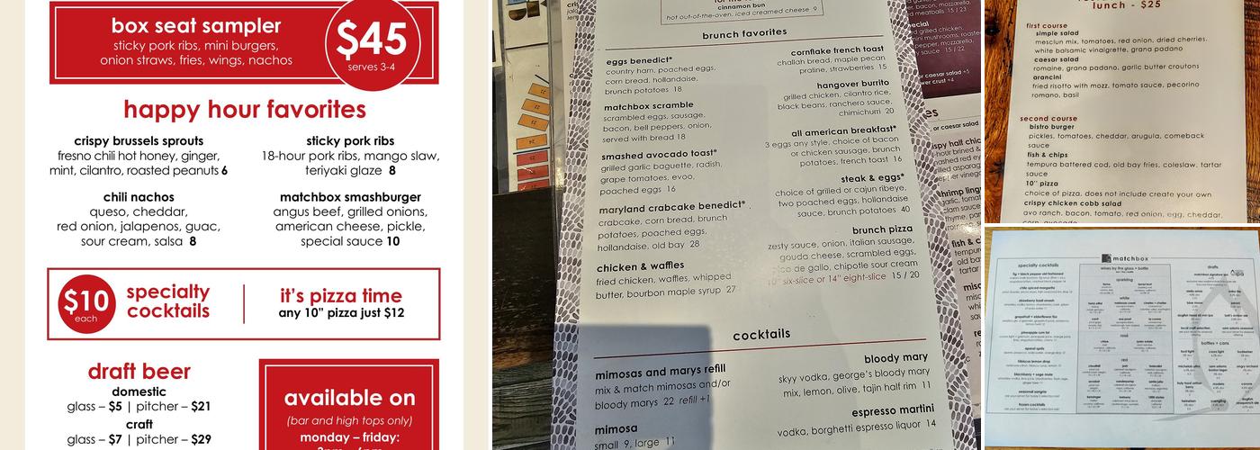 matchbox Menu