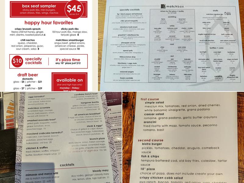 matchbox Menu