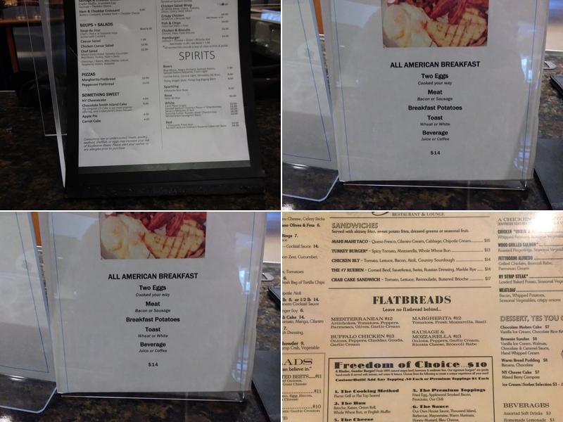 Potomac Restaurant & Lounge Menu