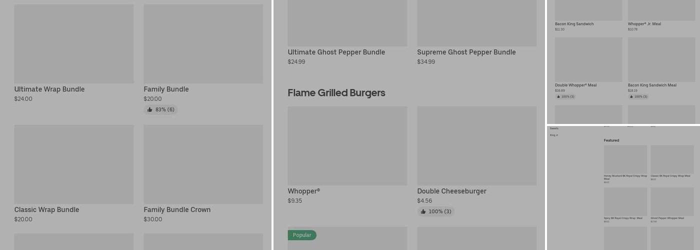 Burger King Menu