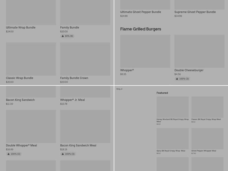 Burger King Menu
