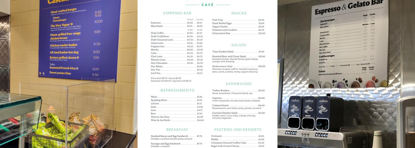Cascade Café Menu
