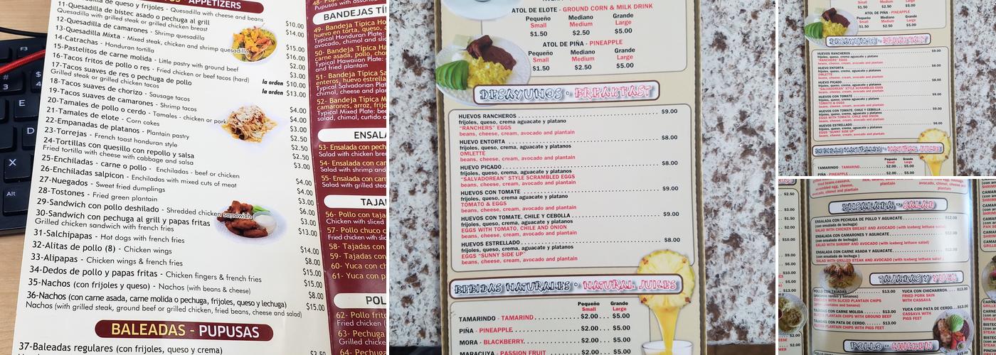 La Fonda Deli, Westbury. Menu