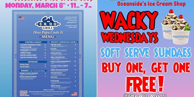 Sizzle and Scoop Menu