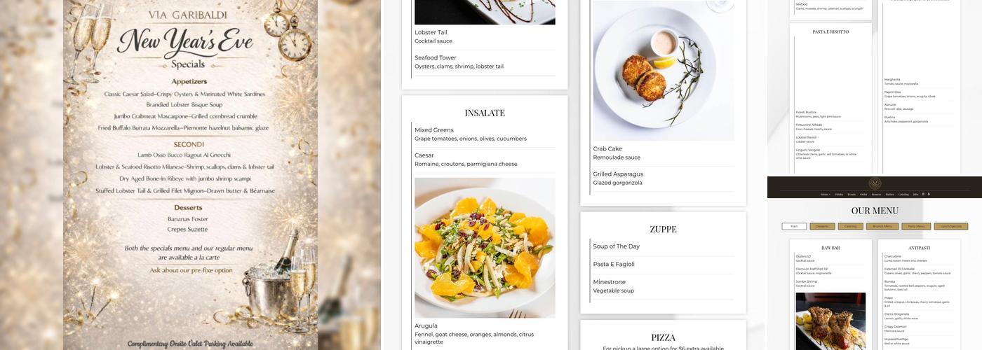 Via Garibaldi Menu