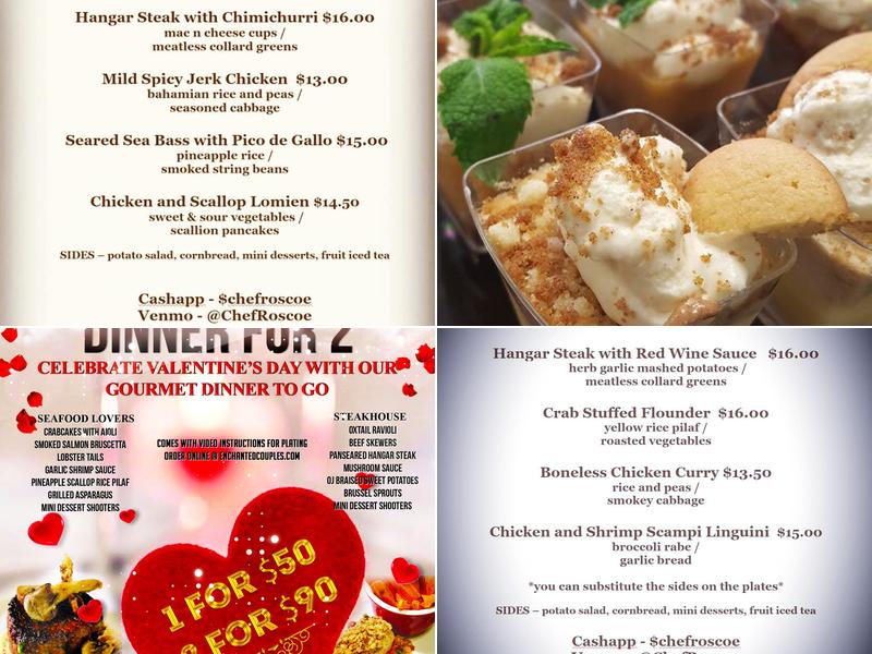 Chef Roscoe's RMT Catering LLC Menu