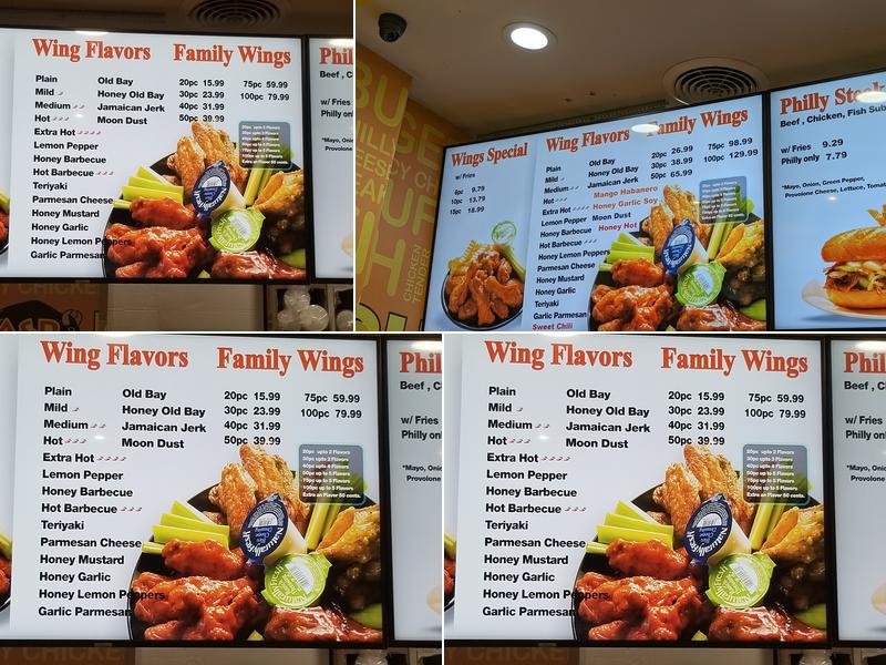 A & D Buffalo's Menu