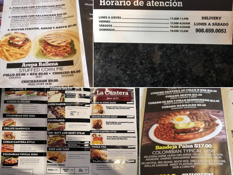 La Cantera Menu