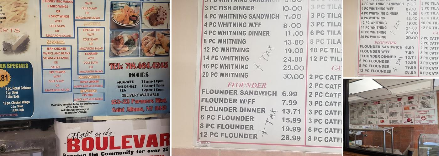 Boulevard Fish & Chips Menu