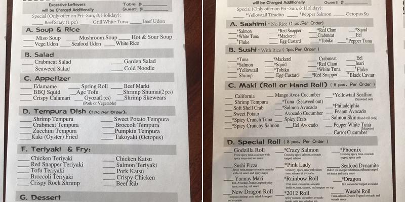 Sushi Kingdom Inc Menu