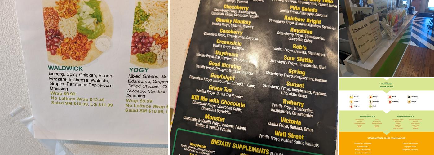 Yogybee Ridgewood Menu