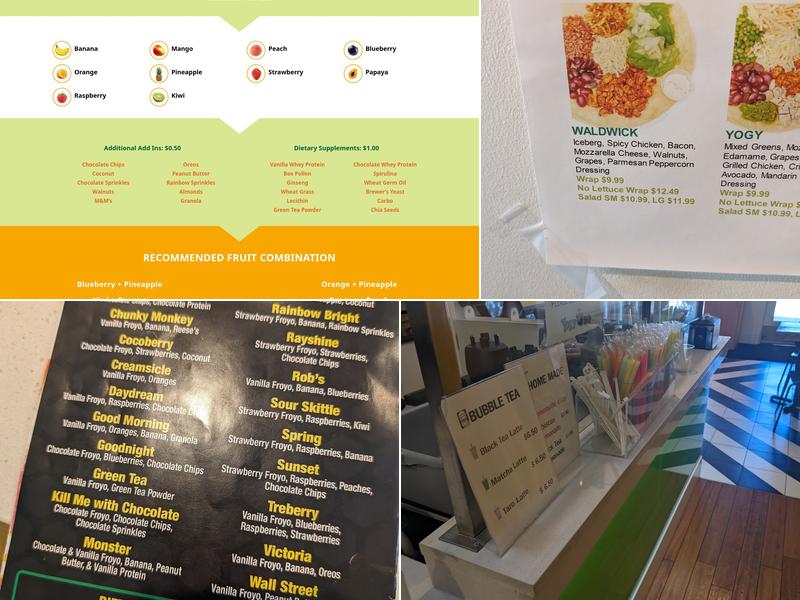 Yogybee Ridgewood Menu