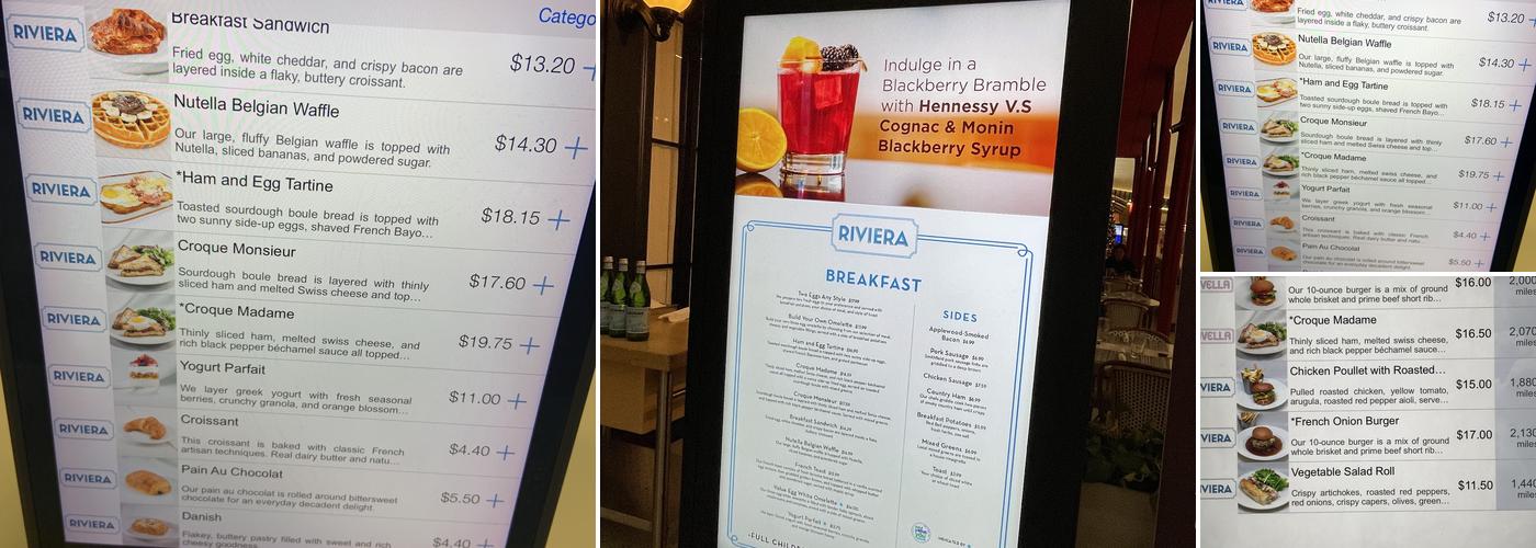 Riviera Menu