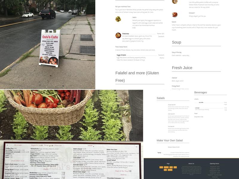 Oshi's Cafe i.n.c Menu