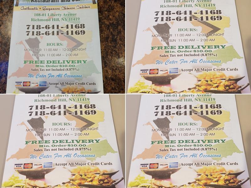 Tropical Jade 1 Menu