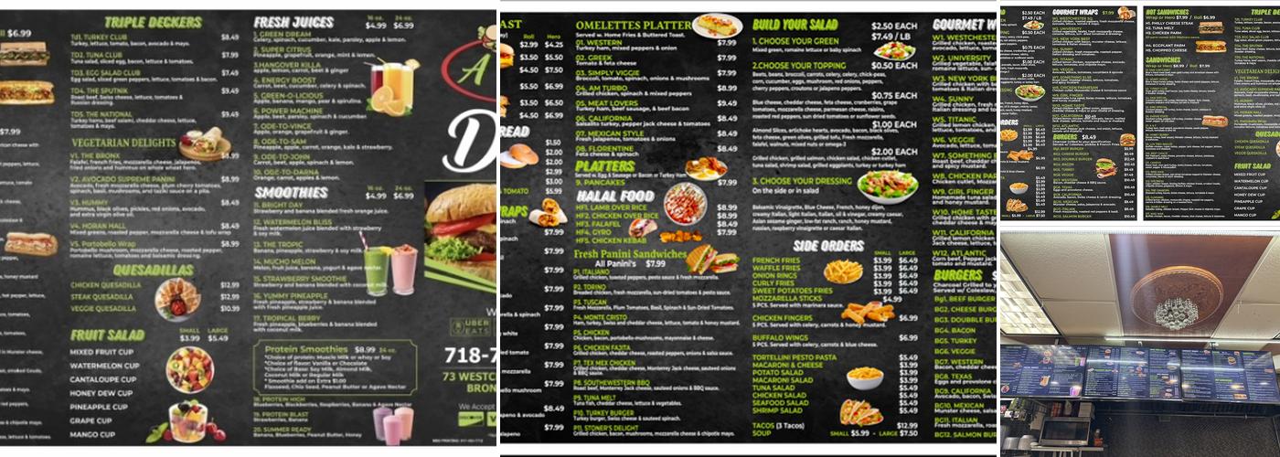 A&Y Deli Menu