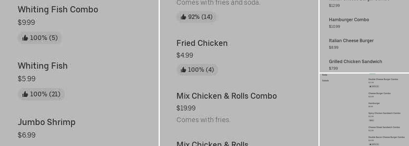 Kennedys Fried Chicken Menu