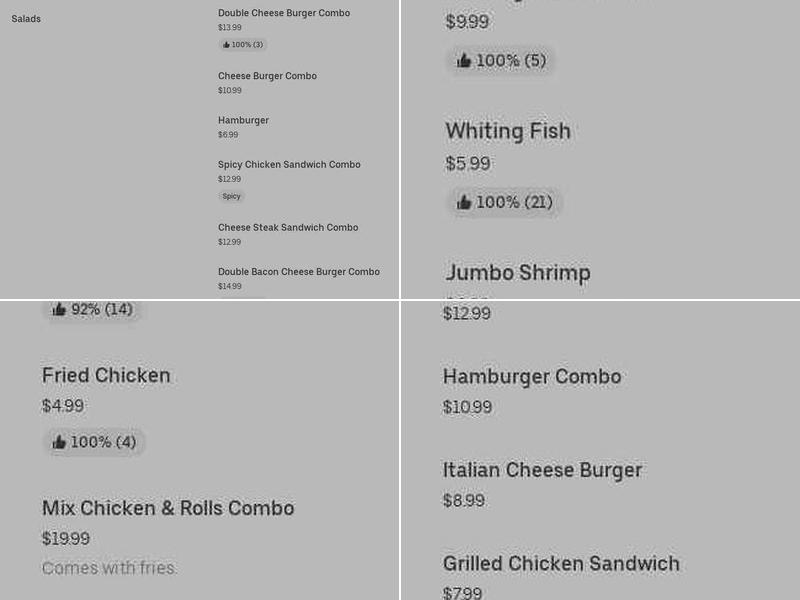 Kennedys Fried Chicken Menu