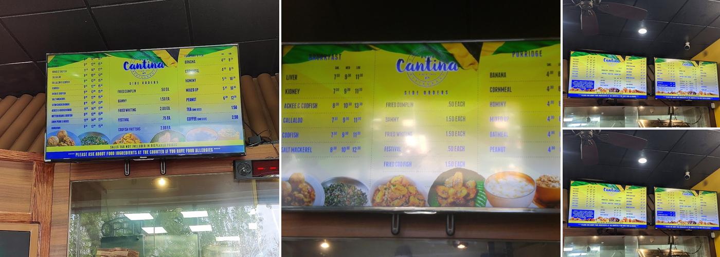 The Original Blue Cantina Menu