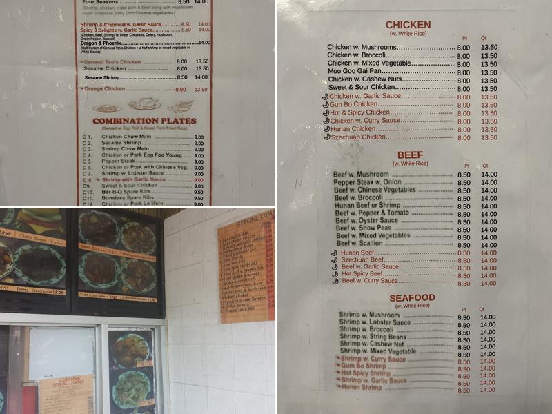 Kenny's Roaster Menu