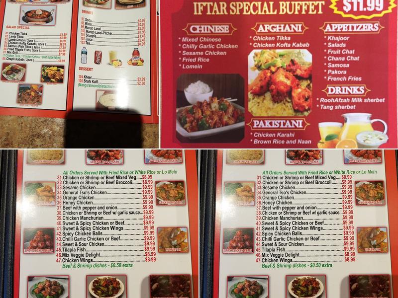 Bahar Masala Menu
