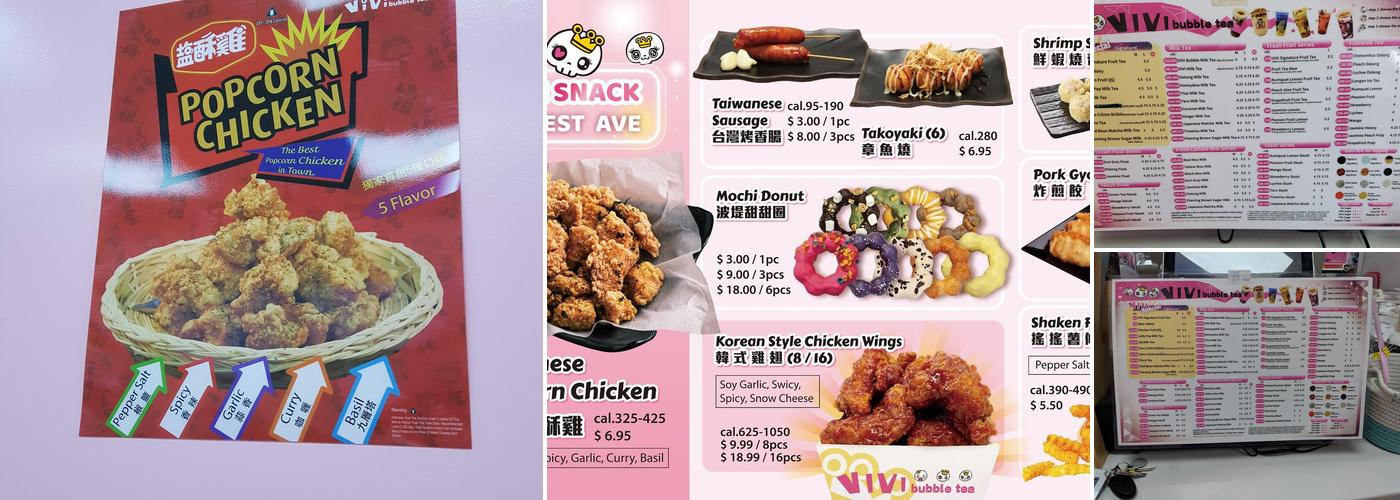 ViVi Bubble Tea Menu