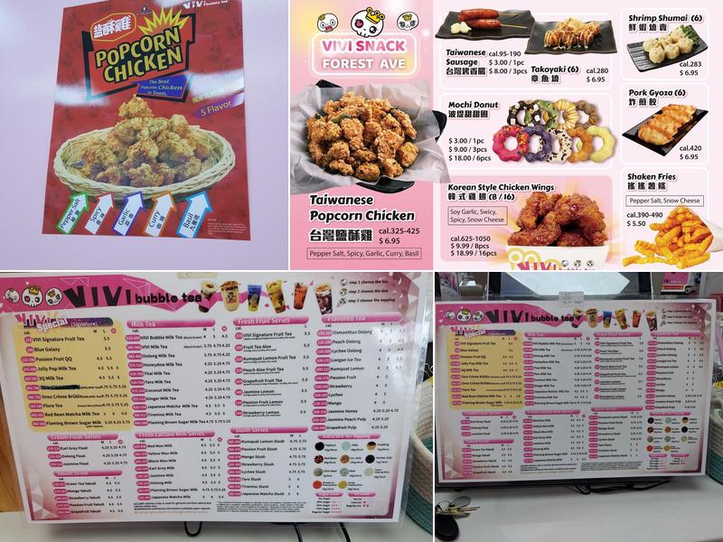 ViVi Bubble Tea Menu