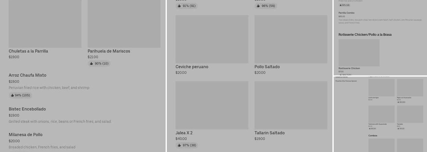 Pollos a la Brasa Menu