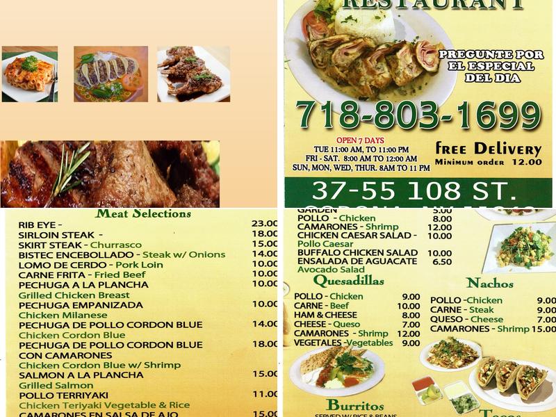 The King Of 108th Menu