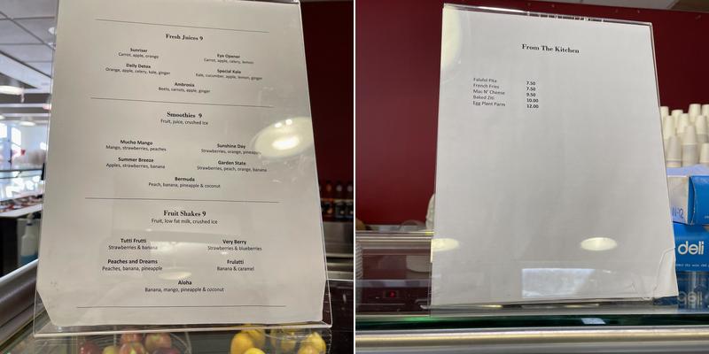 JCC Café Menu