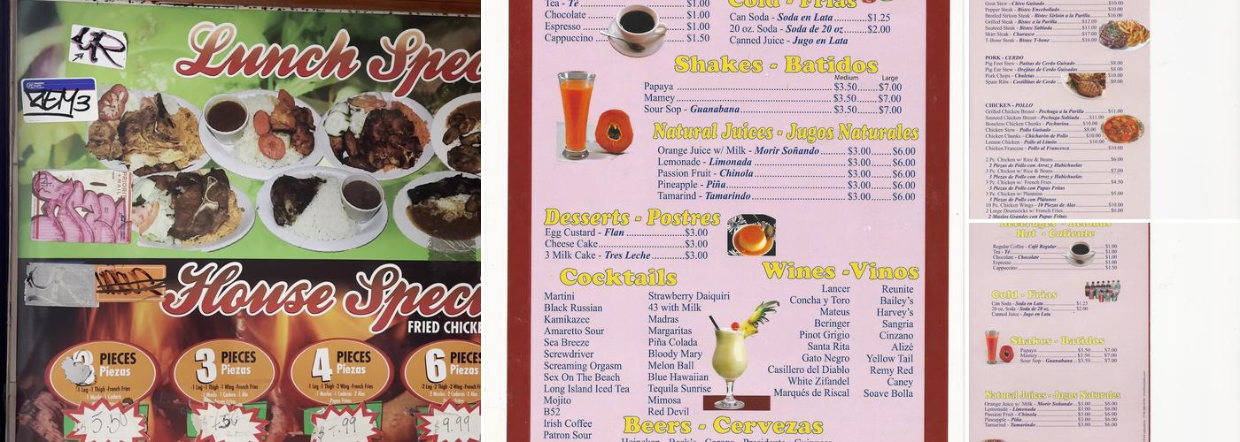 La Cabaña Rodríguez Menu