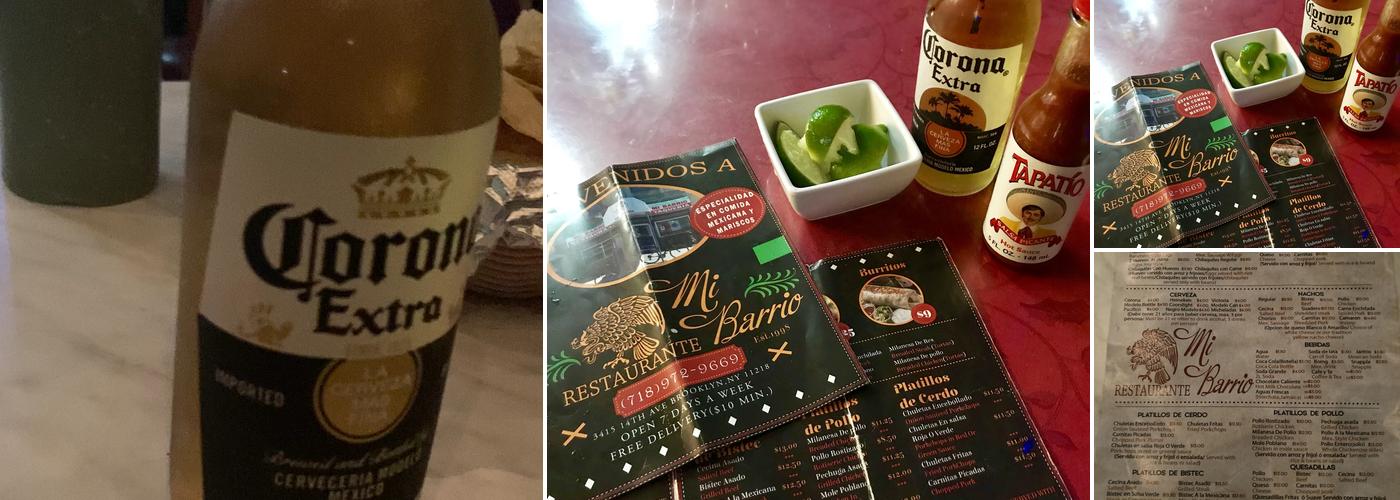 Mi Barrio Menu