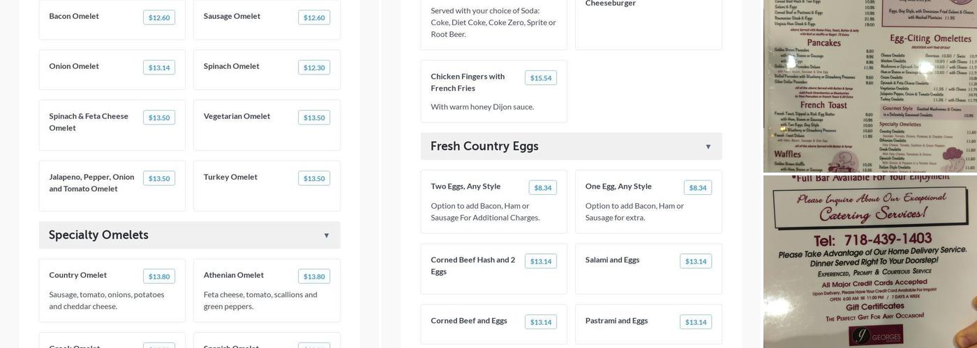 George's Menu