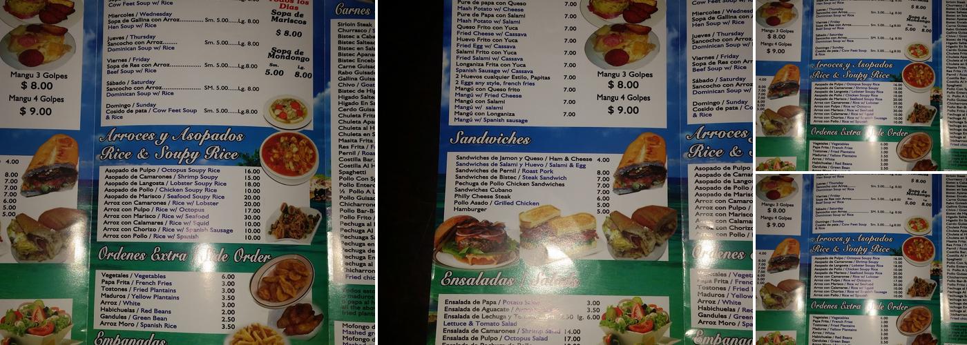 Polanco's Menu