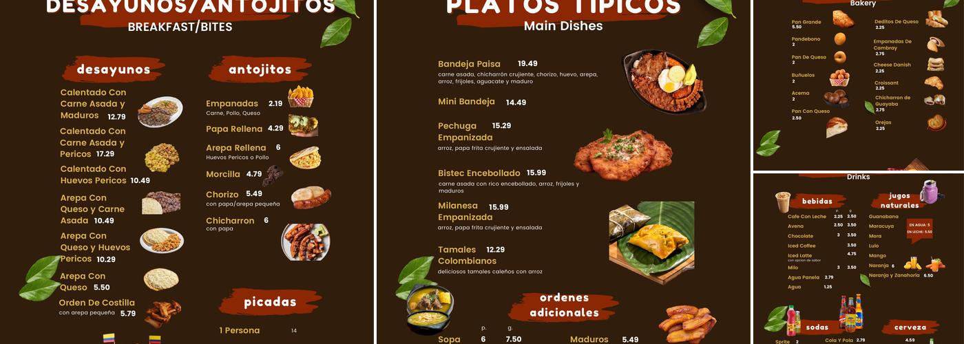 El Punto Bakery & Restaurant Menu