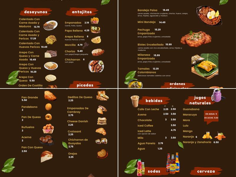 El Punto Bakery & Restaurant Menu