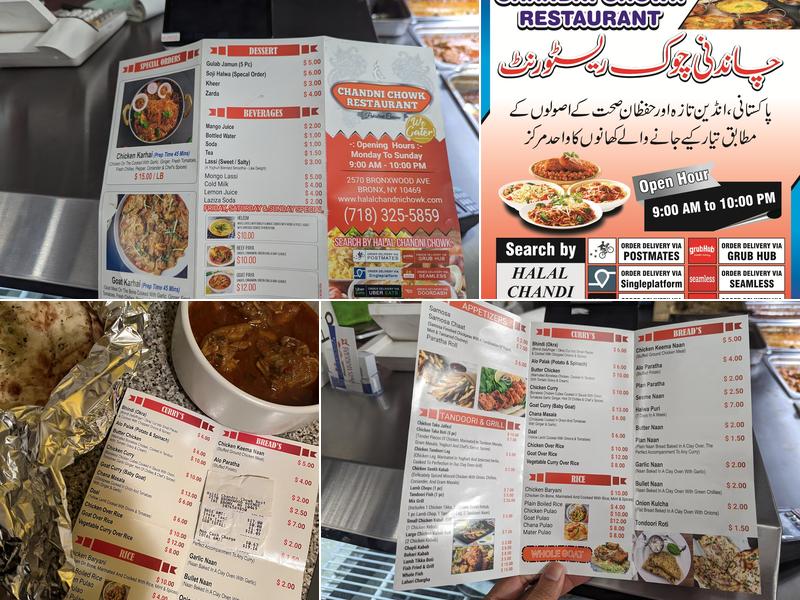 Halal Chandni chowk Menu
