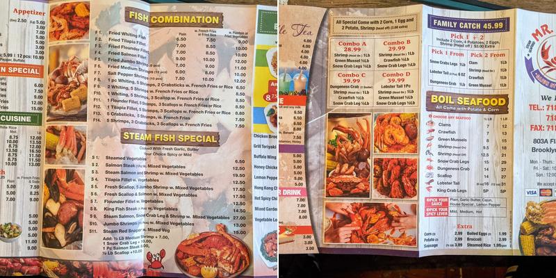 MR KING Asian Fusion Menu