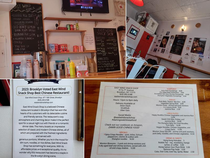 East Wind Snack Shop Menu