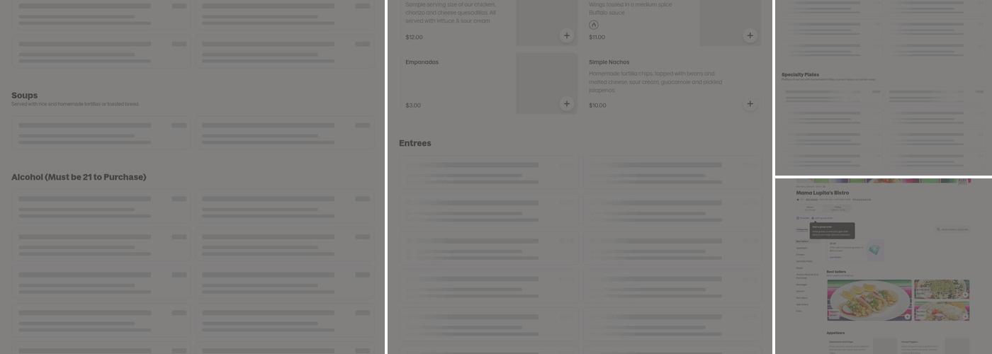 Mama Lupita's Bistro Menu