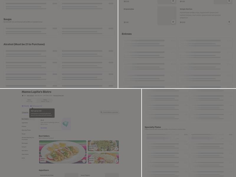 Mama Lupita's Bistro Menu