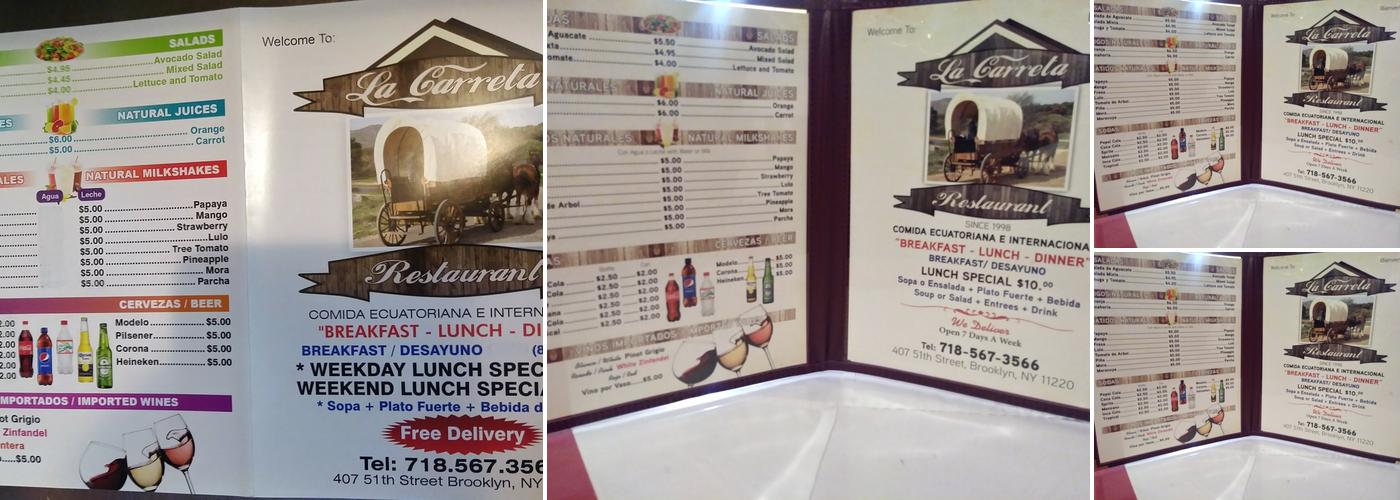 La Carreta Menu