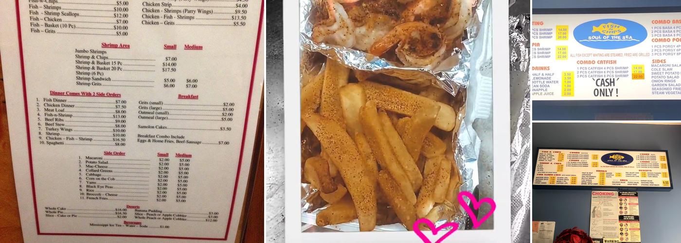 Fish 'N' Chips Soul of the Sea Menu