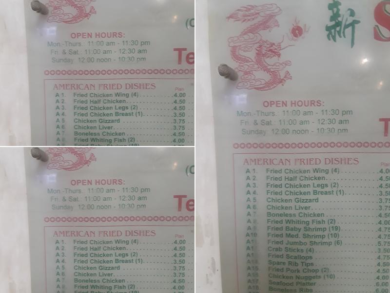Sun Hing Restaurant Menu