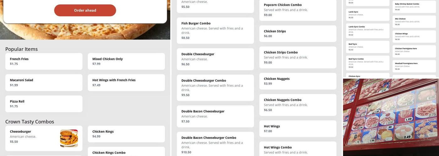 Crown Fried Chicken Menu