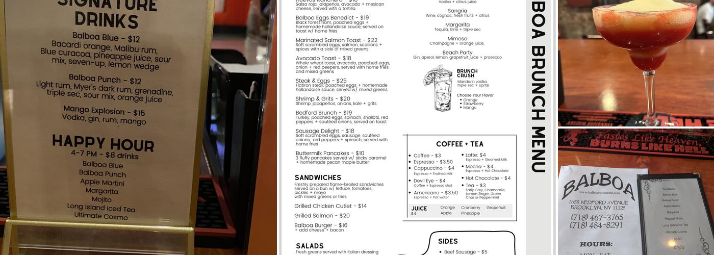 Balboa Menu