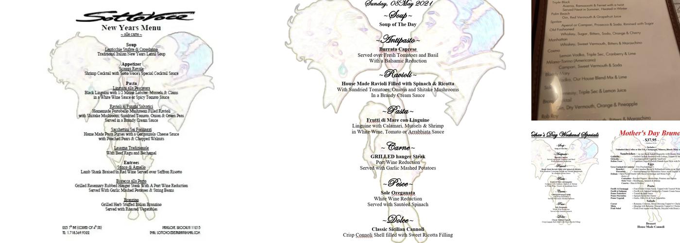 SottoVoce Menu