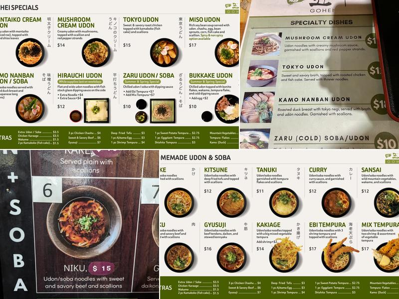 Gohei Menu