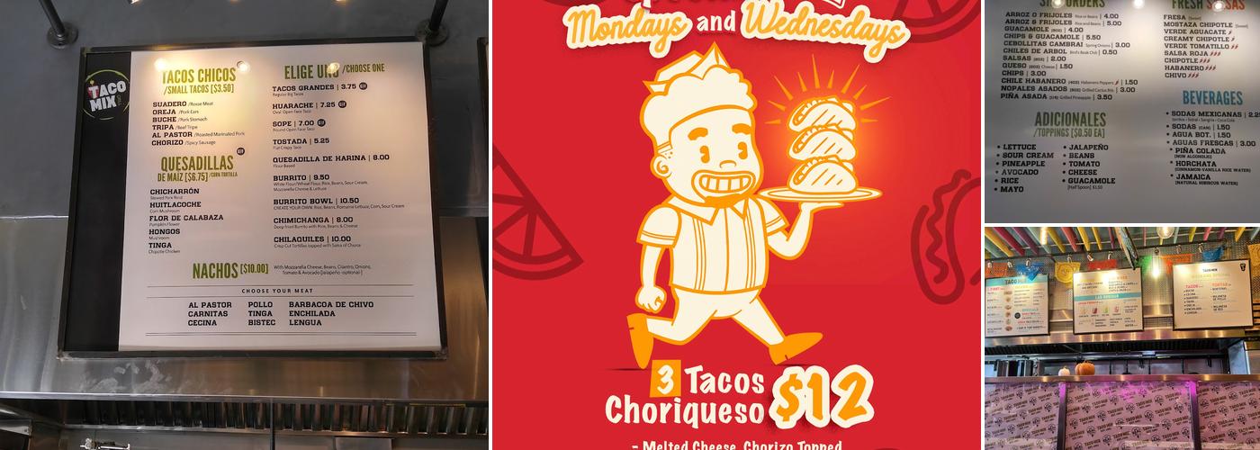 Taco Mix Menu