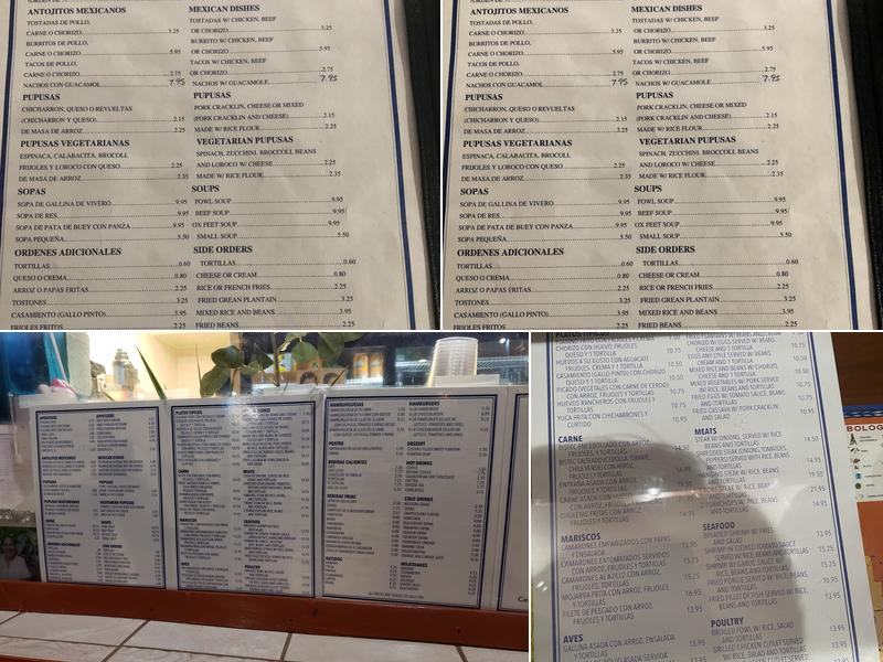 El Pulgarcito de America Menu